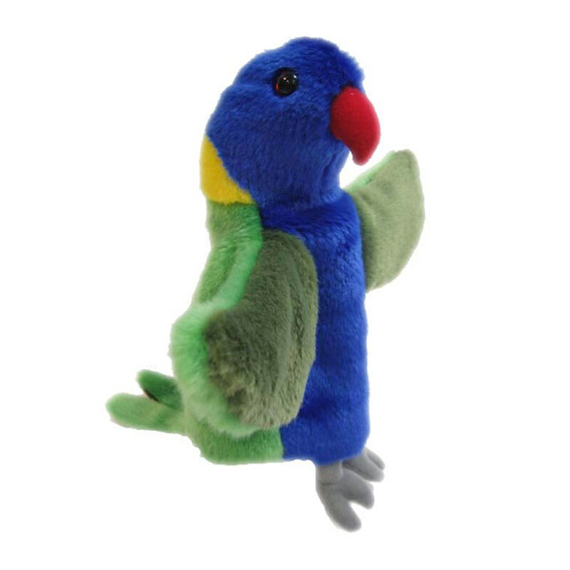 green parrot soft toy